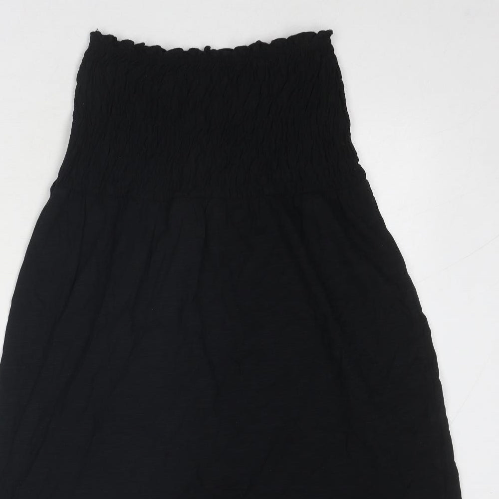 Marks and Spencer Womens Black Cotton Trapeze & Swing Size 6 Off the Shoulder Pullover