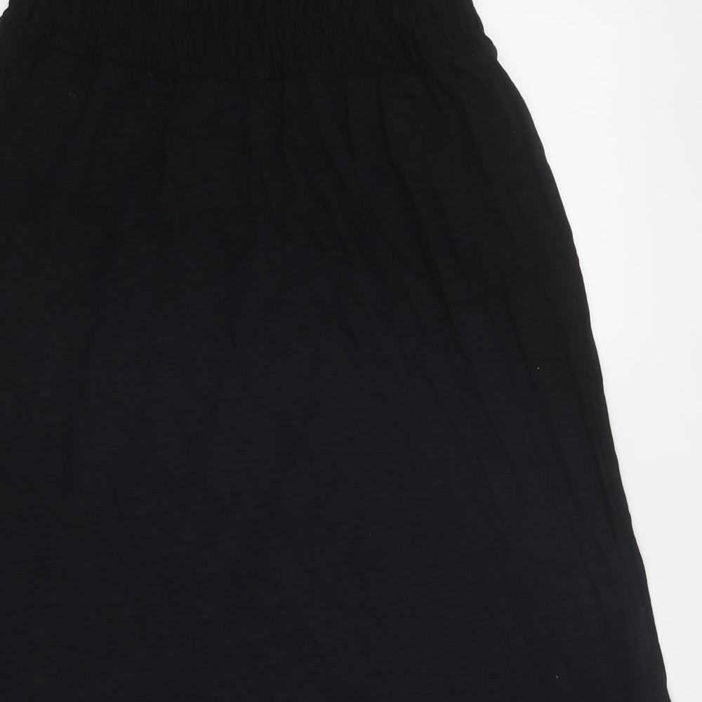 Marks and Spencer Womens Black Cotton Trapeze & Swing Size 6 Off the Shoulder Pullover