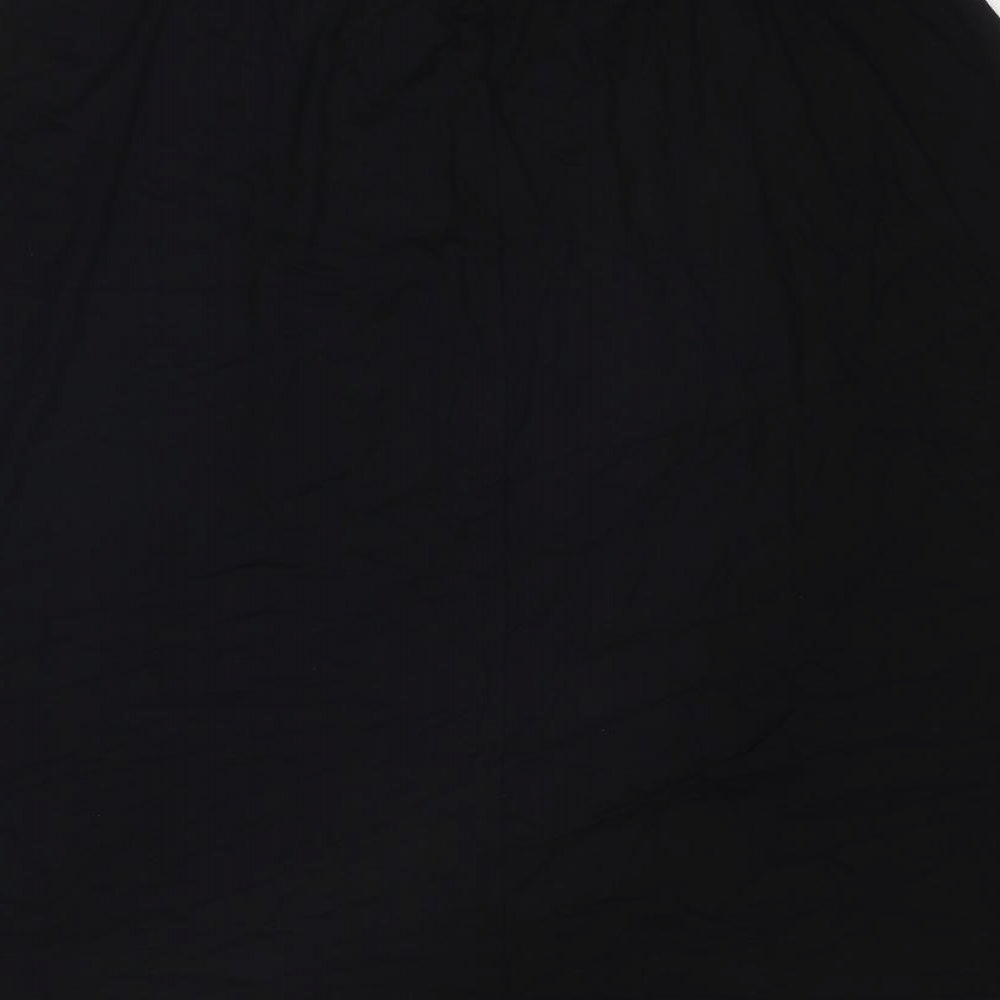 Marks and Spencer Womens Black Viscose Swing Skirt Size 14