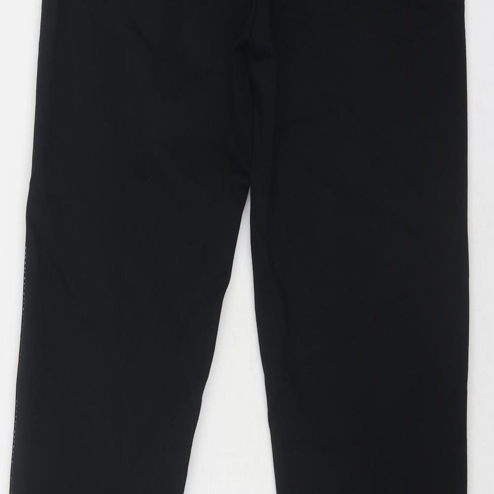 Marks and Spencer Womens Black Viscose Capri Leggings Size 8 - Side Stripe Detail
