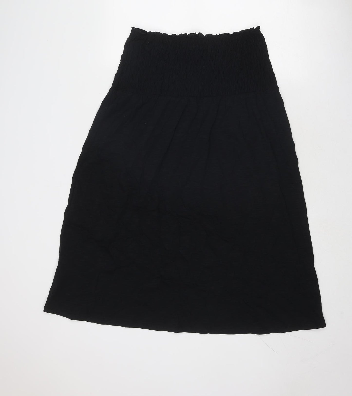 Marks and Spencer Womens Black Cotton Swing Skirt Size 14