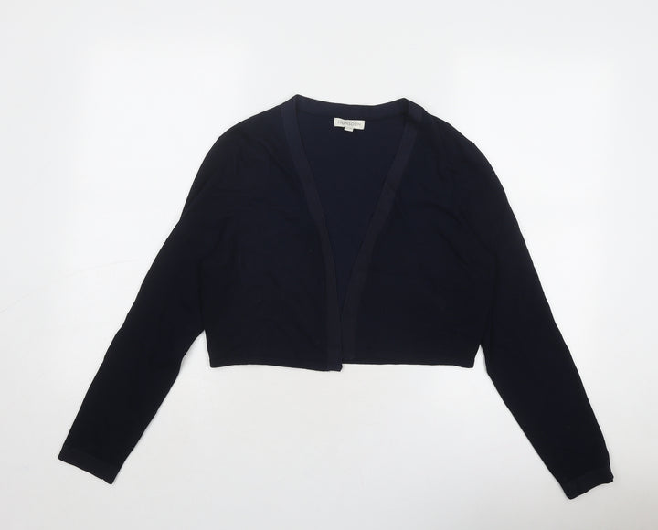 Monsoon Womens Blue V-Neck Viscose Cardigan Jumper Size M