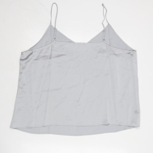 Marks and Spencer Womens Grey Polyester Camisole Tank Size 24 V-Neck