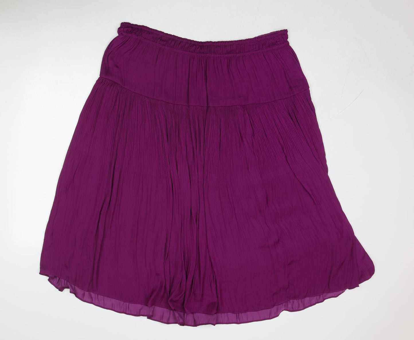 Marks and Spencer Womens Purple Polyester Swing Skirt Size 22
