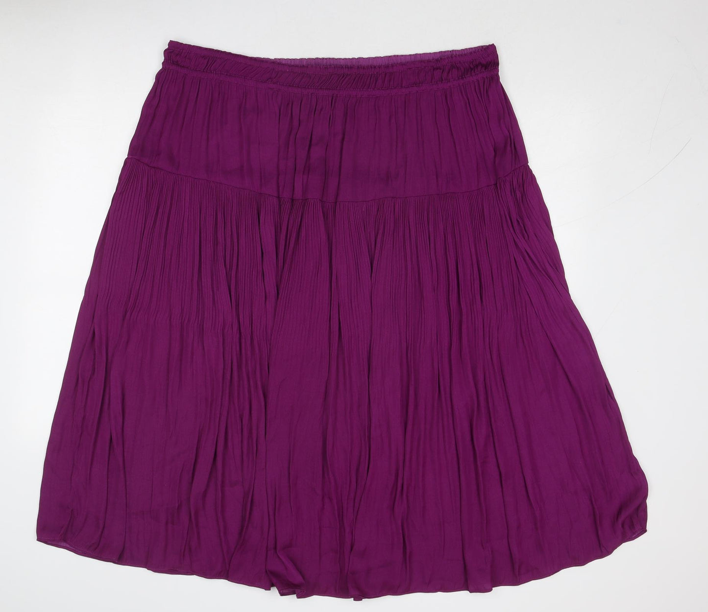 Marks and Spencer Womens Purple Polyester Swing Skirt Size 22