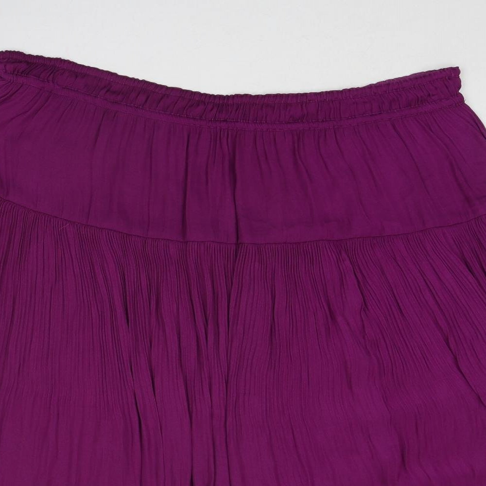 Marks and Spencer Womens Purple Polyester Swing Skirt Size 22