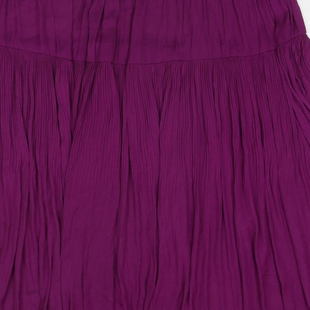Marks and Spencer Womens Purple Polyester Swing Skirt Size 22