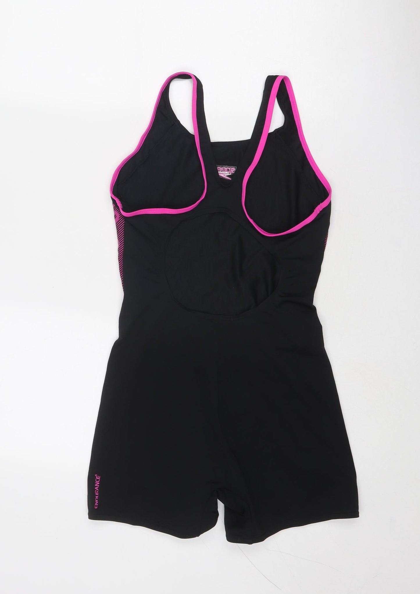 Speedo Womens Black Polyester One Piece Size 14