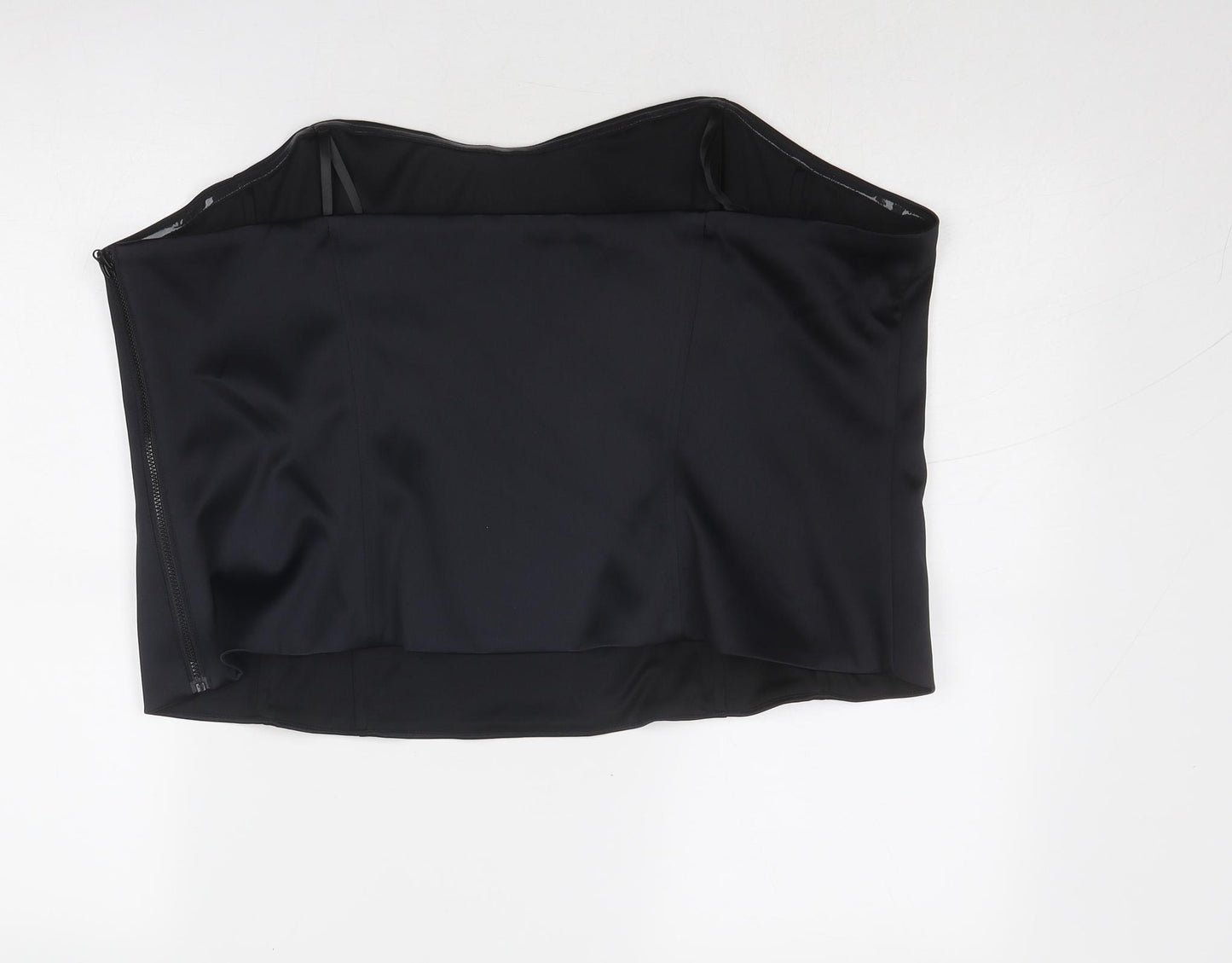 Marks and Spencer Womens Black Polyester Cropped Tank Size 24 Off the Shoulder