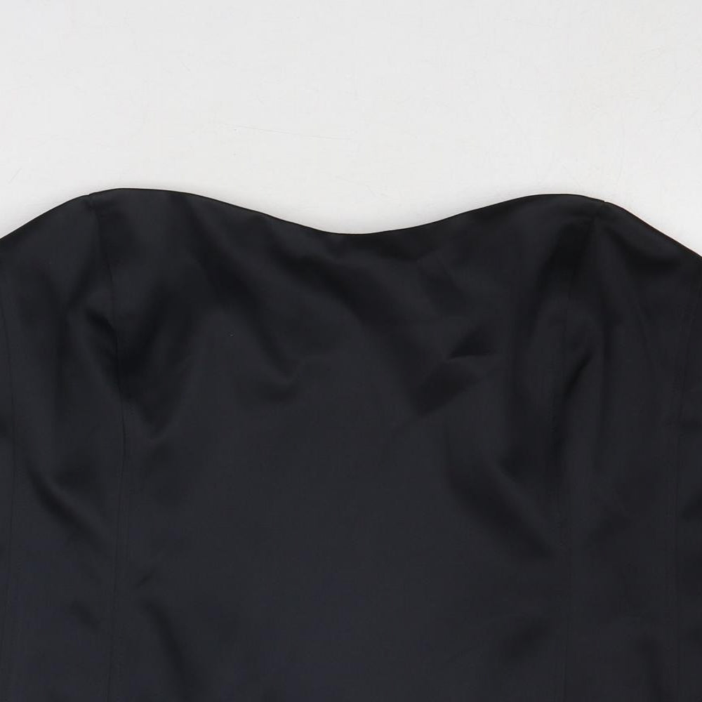 Marks and Spencer Womens Black Polyester Cropped Tank Size 24 Off the Shoulder