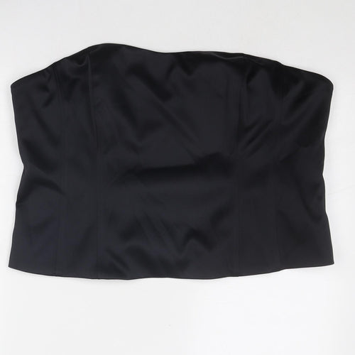 Marks and Spencer Womens Black Polyester Cropped Tank Size 24 Sweetheart