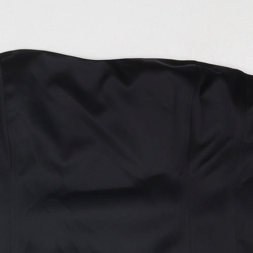 Marks and Spencer Womens Black Polyester Cropped Tank Size 24 Sweetheart