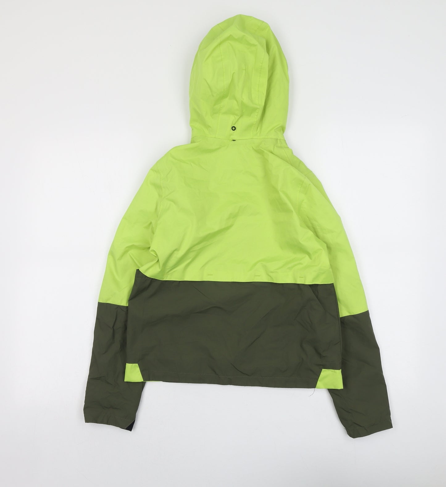 Quechua Boys Green Colourblock Windbreaker Jacket Size 12 Years Zip