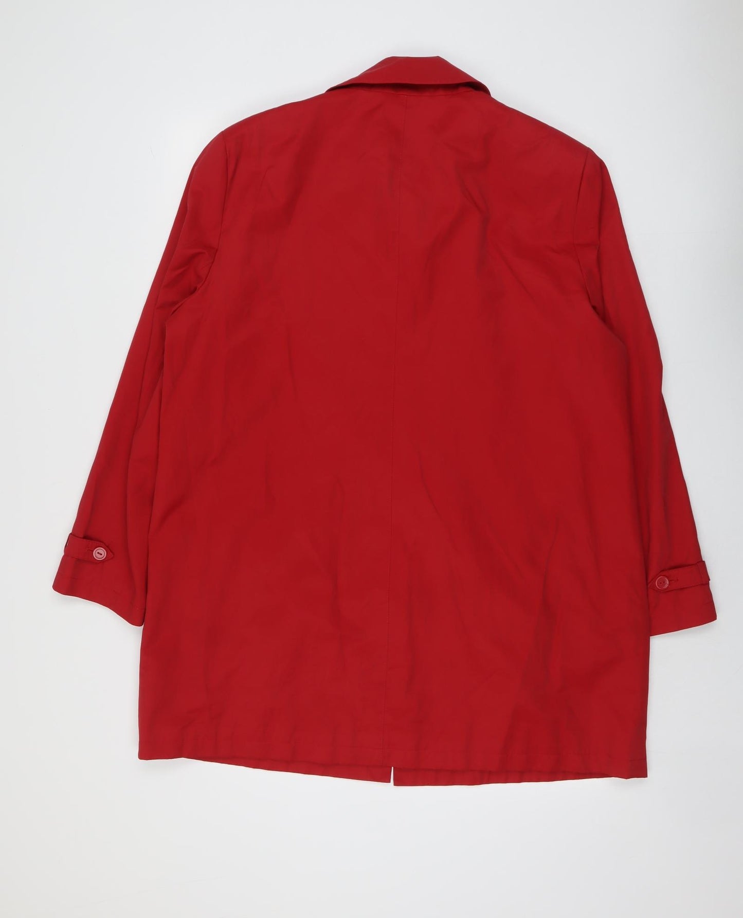 Debenhams Womens Red Overcoat Coat Size 18 Zip