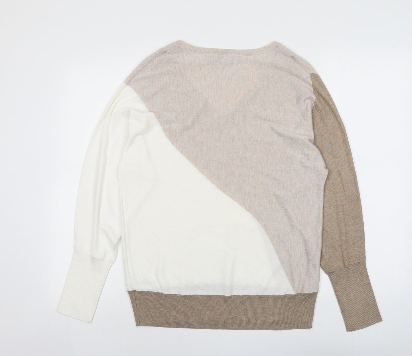 NEXT Womens Multicoloured Round Neck Geometric Polyester Pullover Jumper Size M