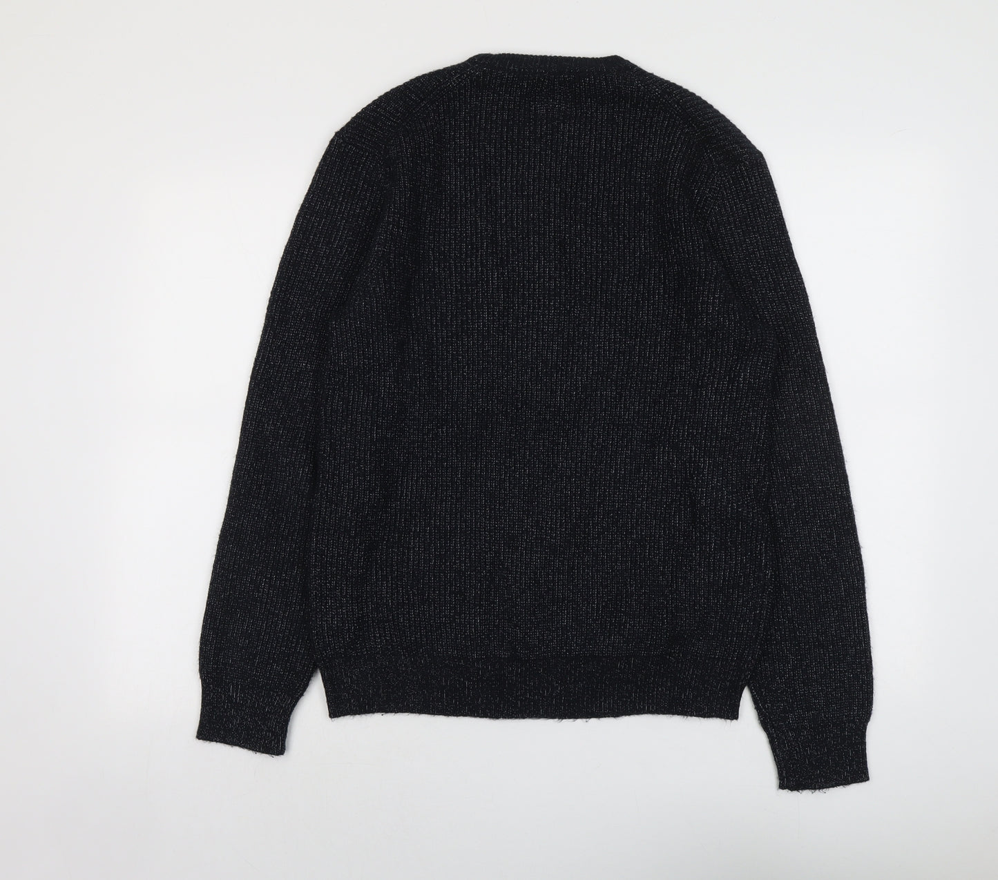 Marks and Spencer Mens Blue Round Neck Polyamide Pullover Jumper Size M Long Sleeve