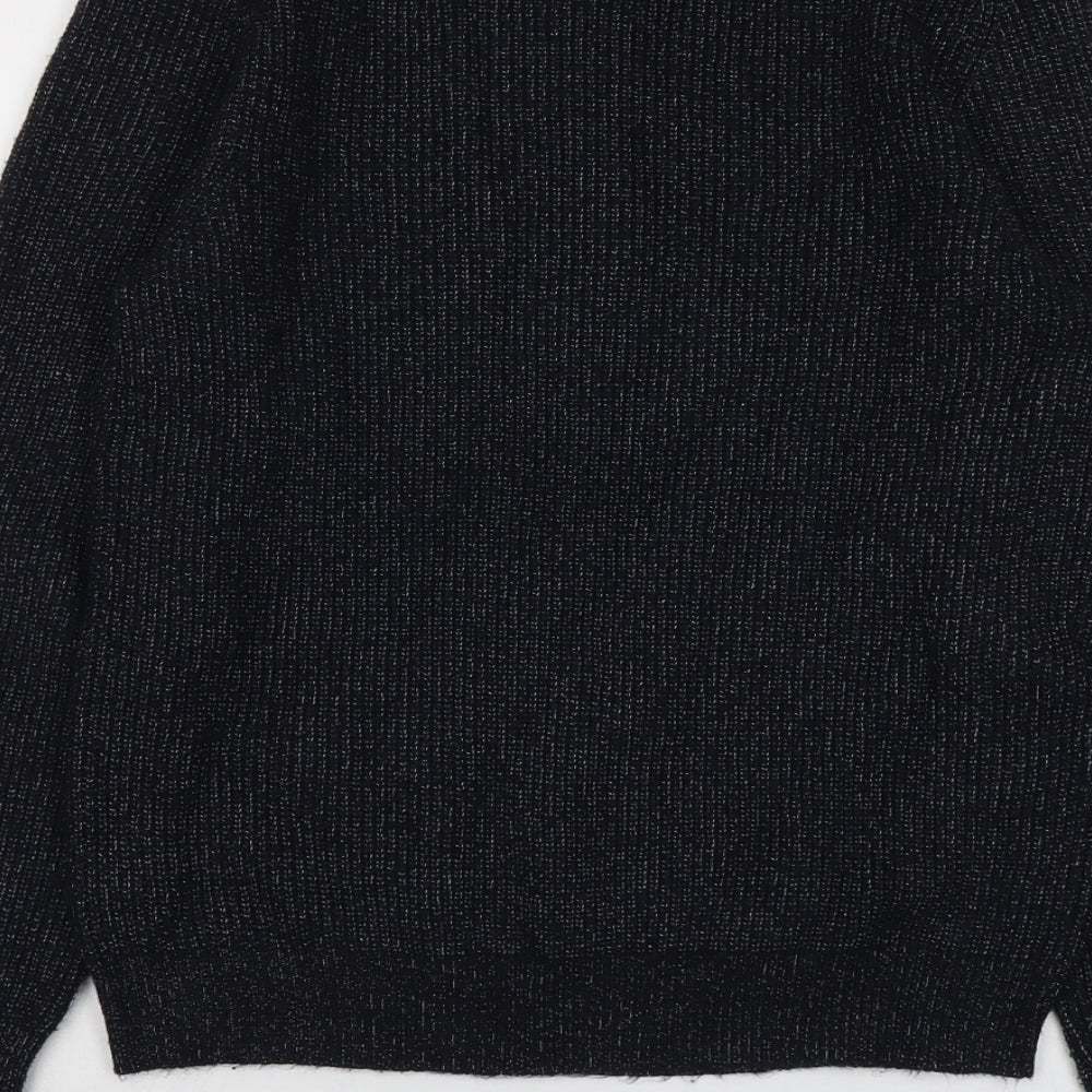 Marks and Spencer Mens Blue Round Neck Polyamide Pullover Jumper Size M Long Sleeve