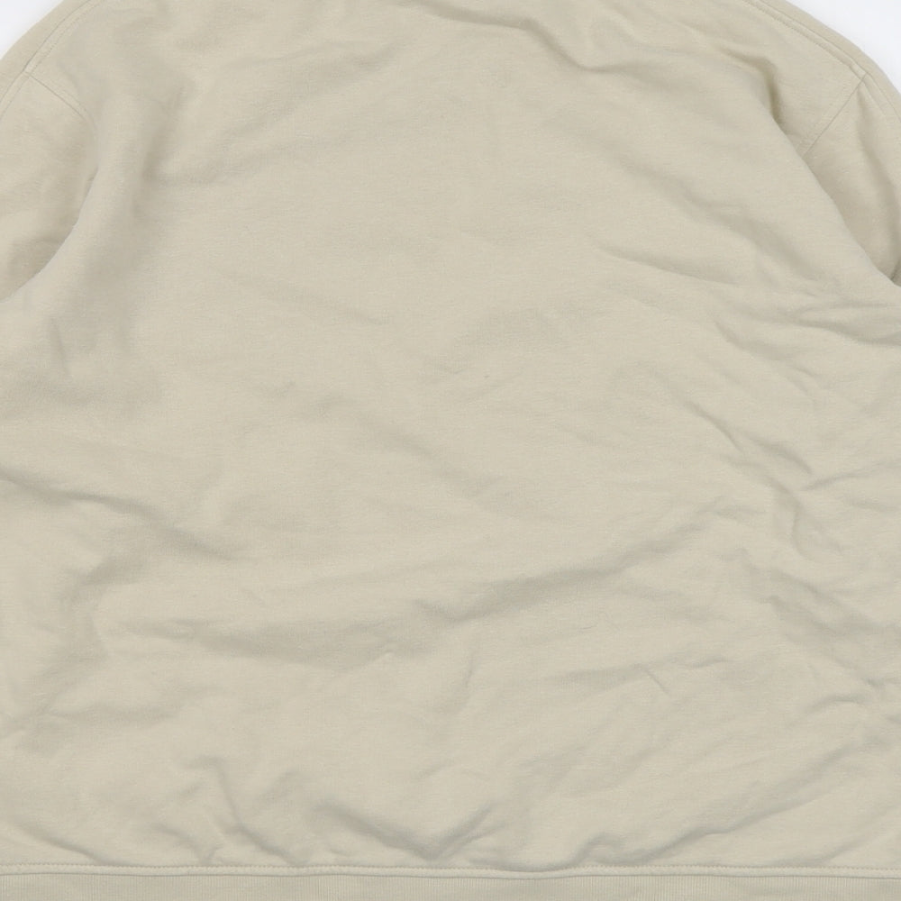 Marks and Spencer Womens Beige Cotton Pullover Sweatshirt Size S Pullover - French Slogan