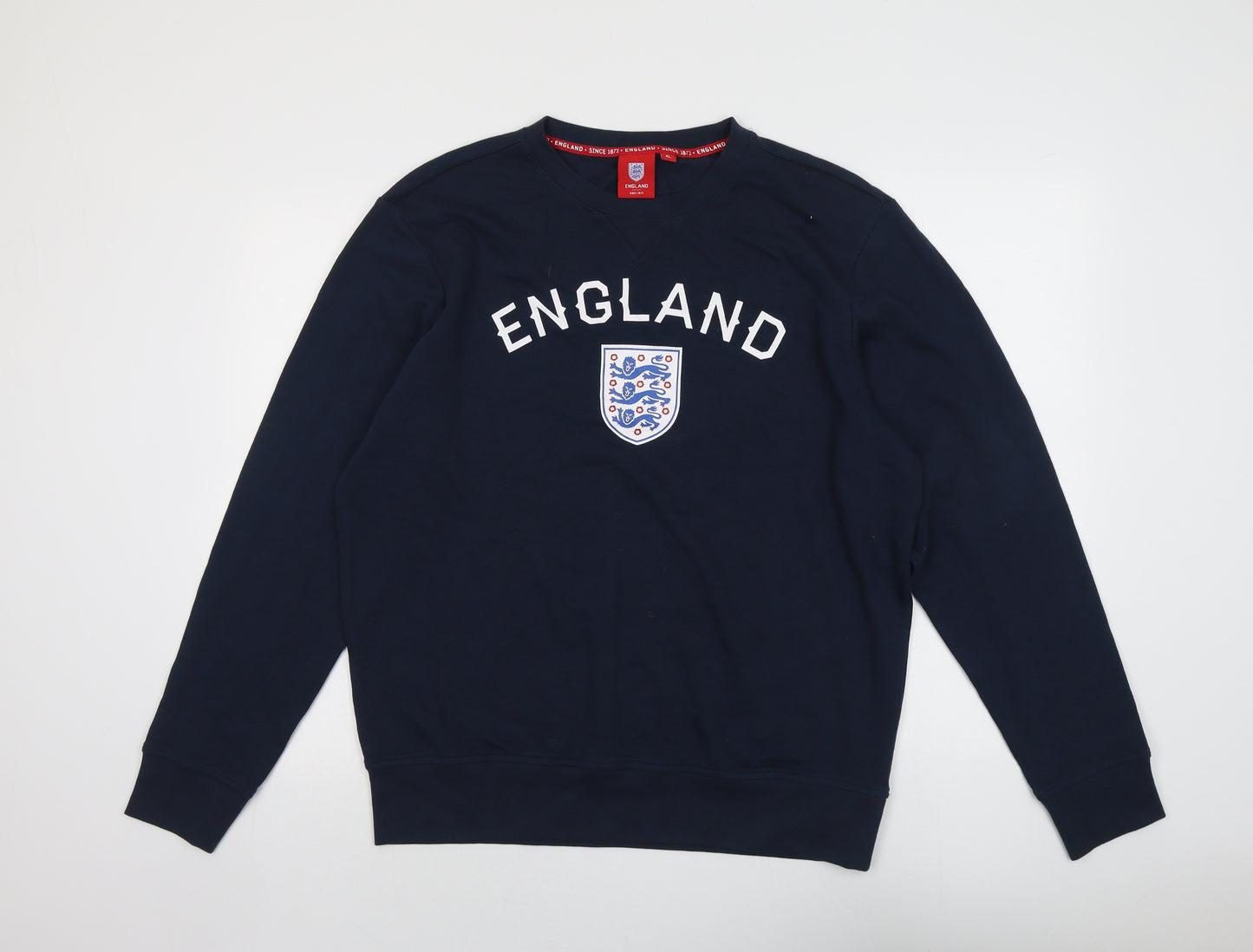 England Mens Blue Cotton Pullover Sweatshirt Size XL