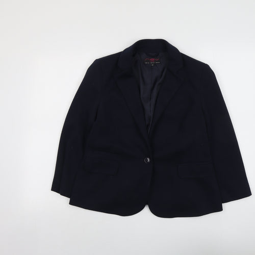 New Look Womens Blue Polyester Jacket Blazer Size 14