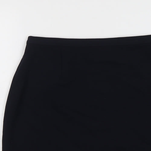 Marks and Spencer Womens Blue Polyester A-Line Skirt Size 12 Zip