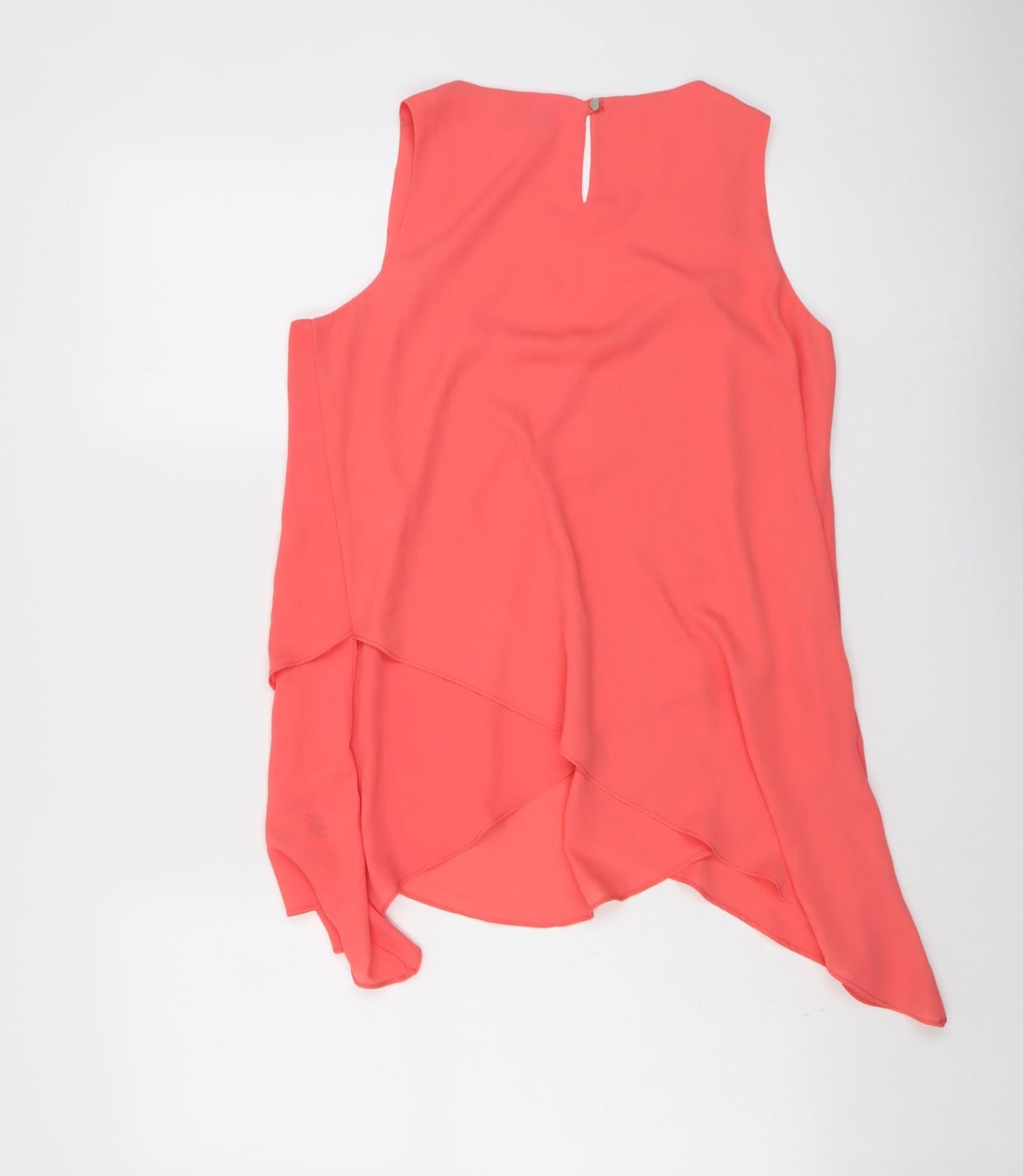 Roman Womens Pink Polyester Basic Tank Size 10 Round Neck