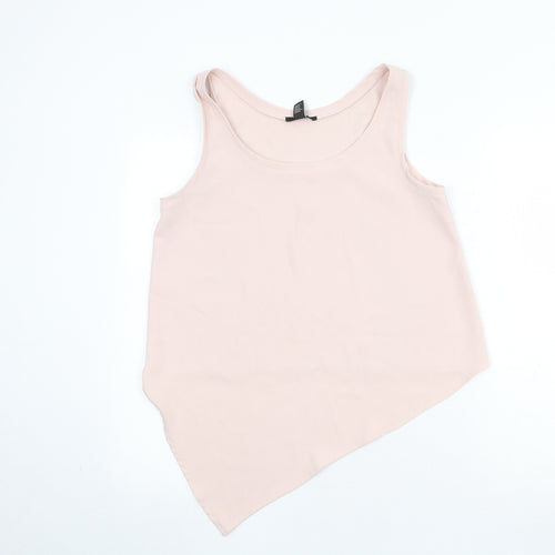 FOREVER 21 Womens Pink Polyester Basic Tank Size M Round Neck