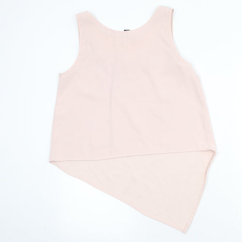 FOREVER 21 Womens Pink Polyester Basic Tank Size M Round Neck