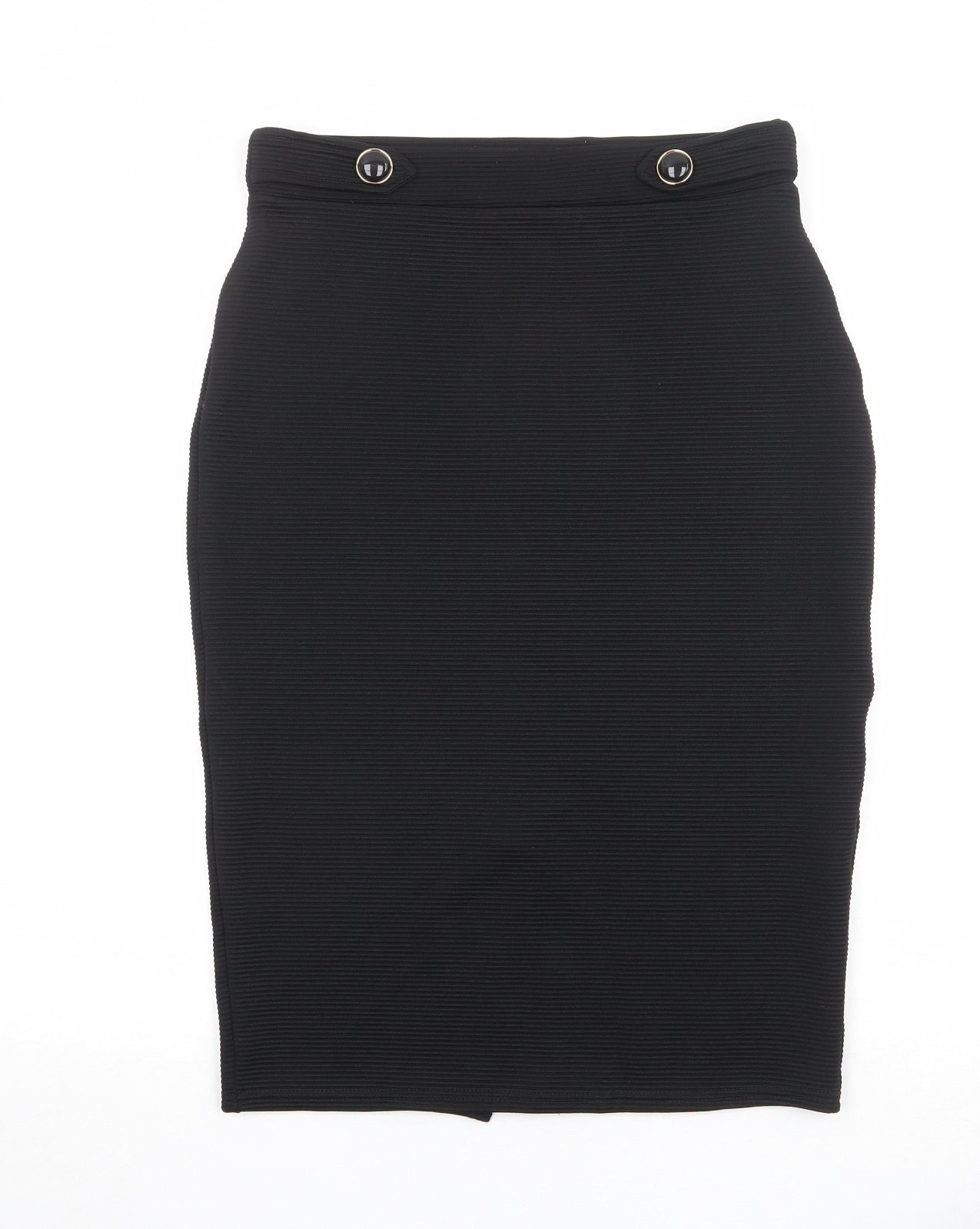 River Island Womens Black Polyester Straight & Pencil Skirt Size 14