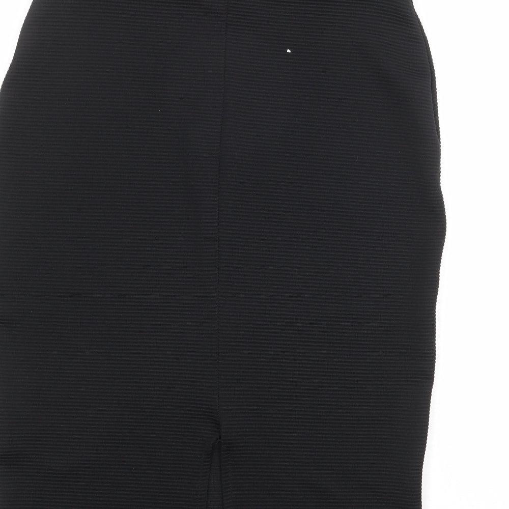 River Island Womens Black Polyester Straight & Pencil Skirt Size 14