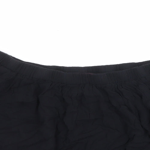 Select Womens Black Viscose Cropped Blouse Size 14 Off the Shoulder - Crocheted Lace Detail