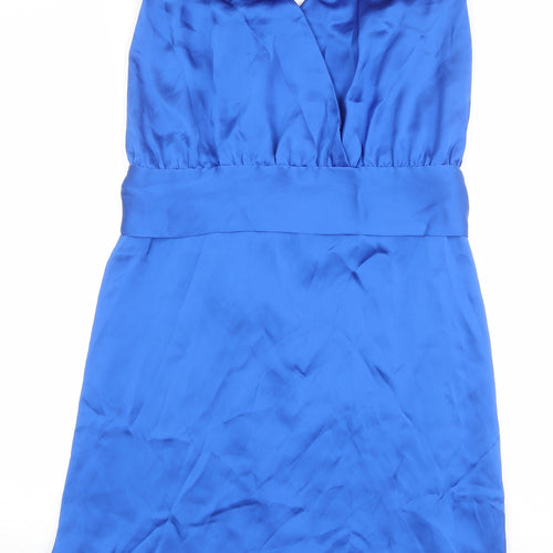 Trinity & Susan Womens Blue Polyester A-Line Size 12 Off the Shoulder Pullover - Front Detail