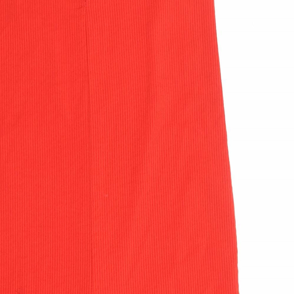 Villa Womens Red Polyester Jumpsuit One-Piece Size 6 Button