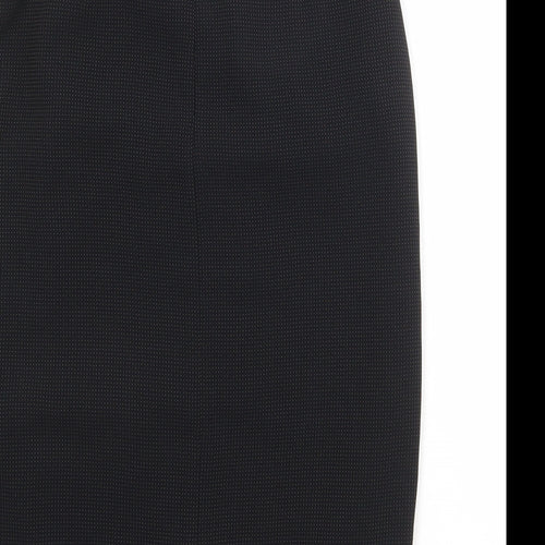 Alex & Co Womens Black Geometric Polyester A-Line Skirt Size 8 Zip