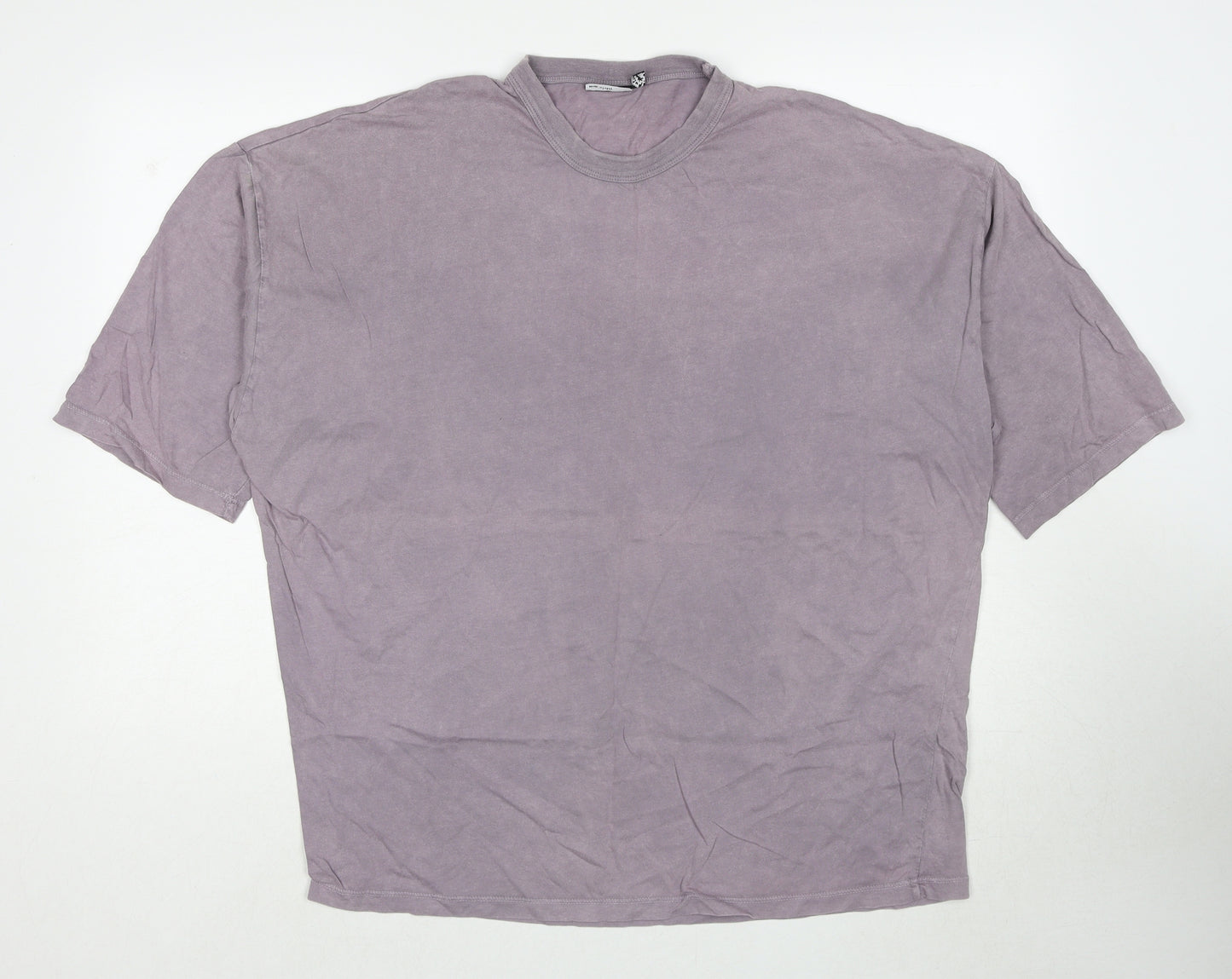 ASOS Mens Grey Cotton T-Shirt Size M Round Neck - Washed colour effect