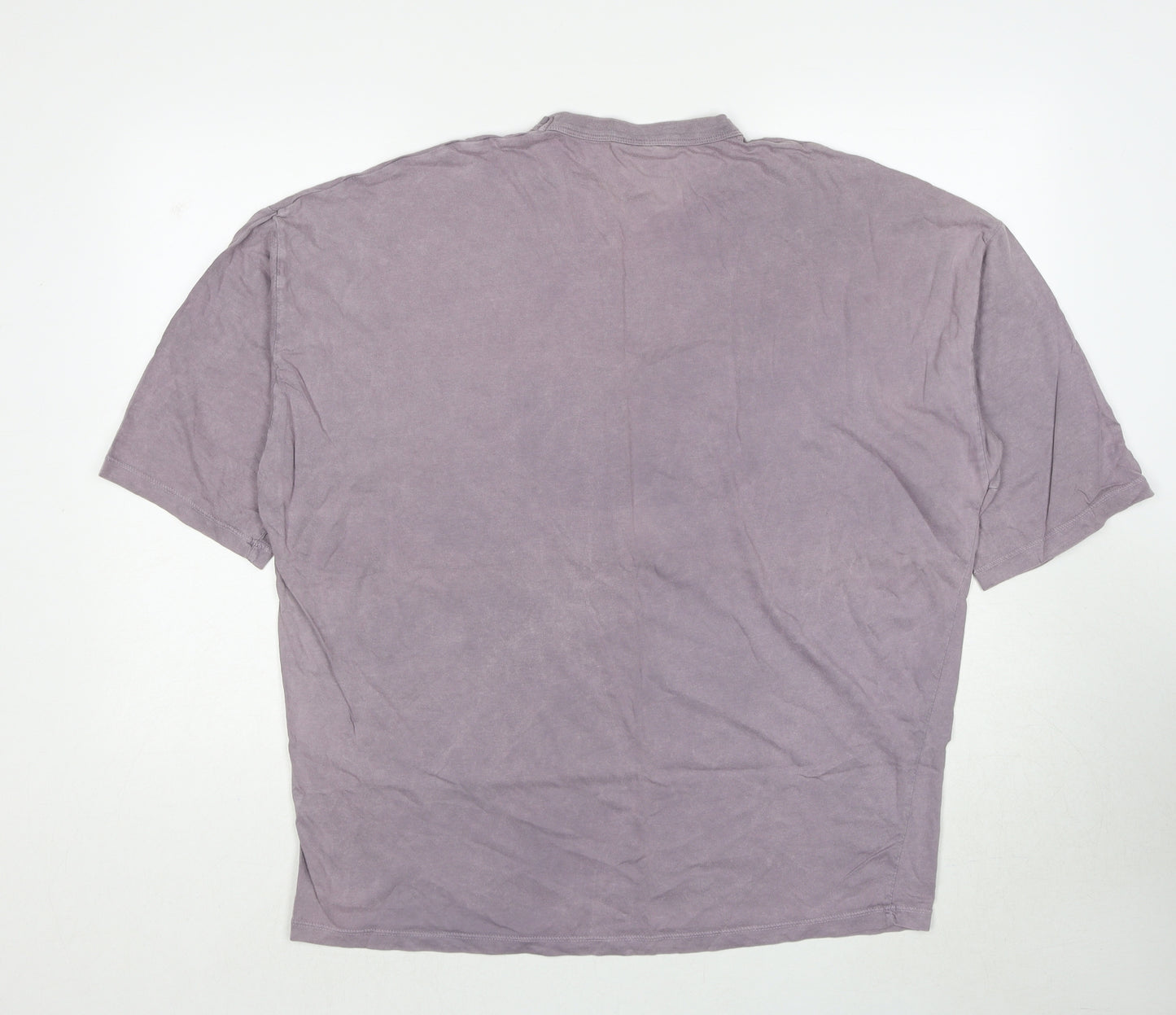 ASOS Mens Grey Cotton T-Shirt Size M Round Neck - Washed colour effect