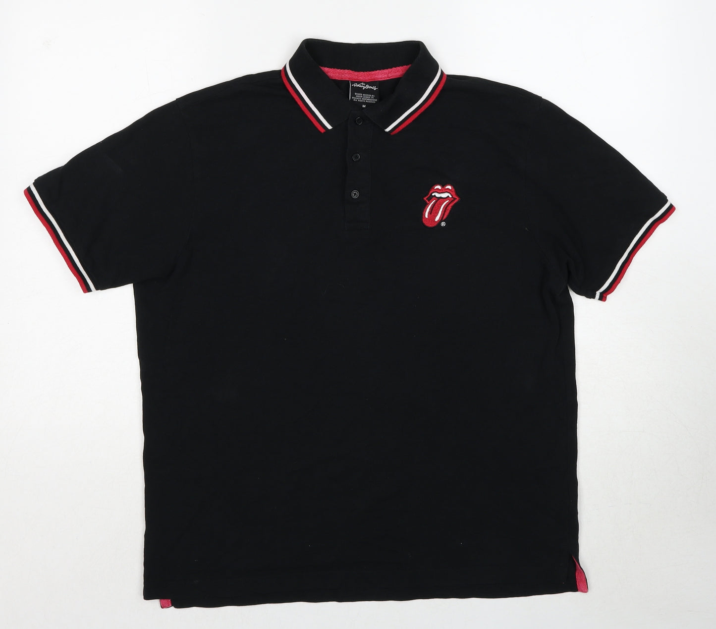 Bravado Mens Black Cotton Polo Size M Collared Pullover