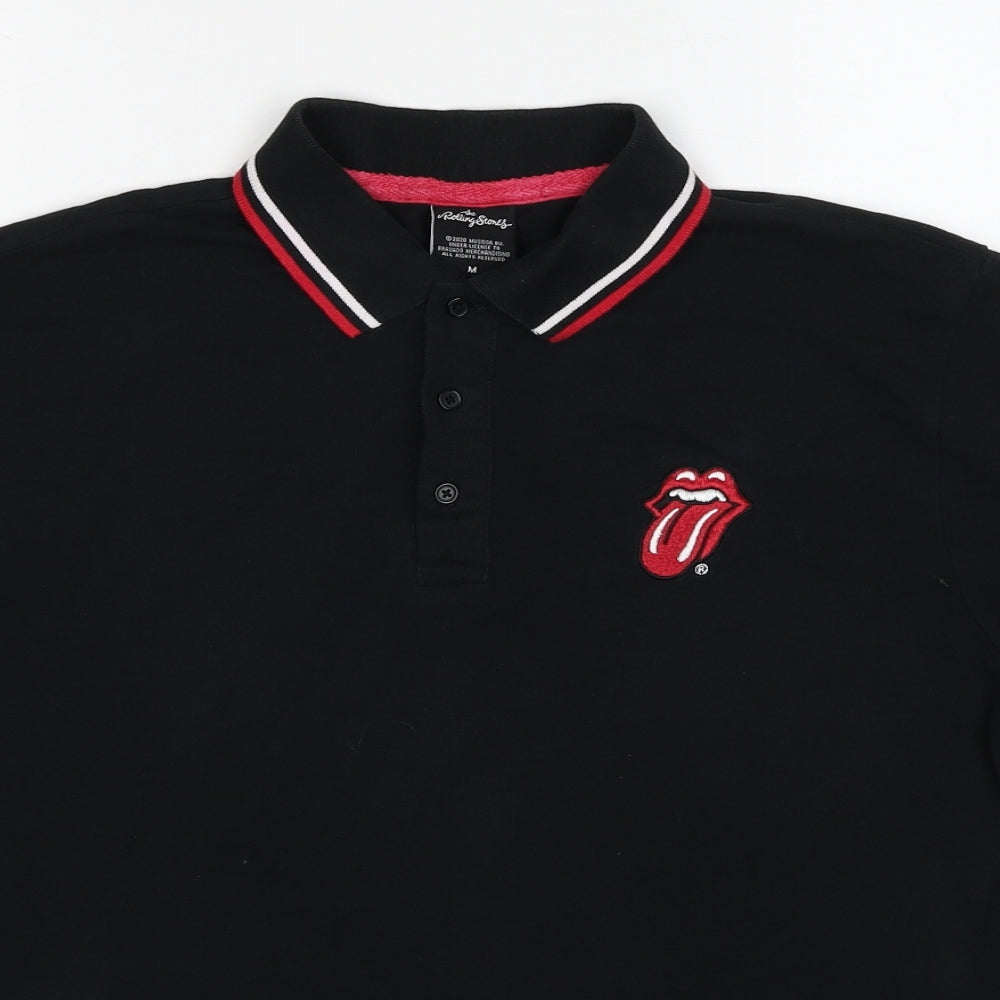 Bravado Mens Black Cotton Polo Size M Collared Pullover