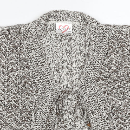 Gazelle Womens Beige V-Neck Polyester Pullover Jumper Size 2XL