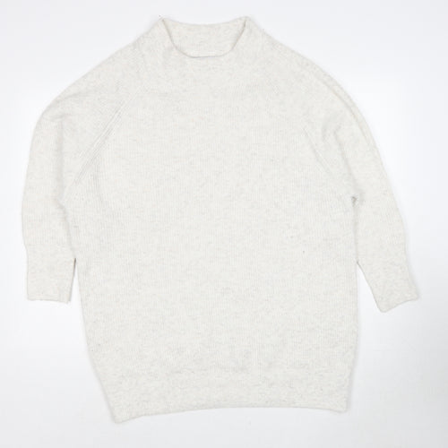 Topshop Womens Ivory Round Neck Polyester Pullover Jumper Size S