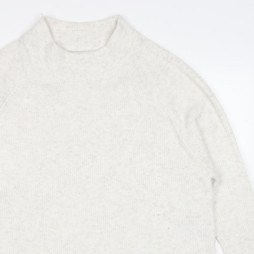 Topshop Womens Ivory Round Neck Polyester Pullover Jumper Size S