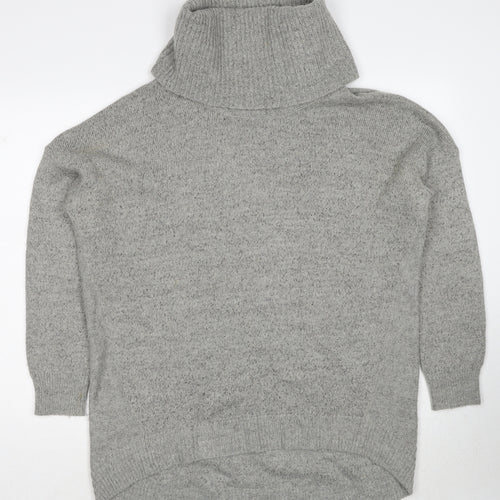 Wallis Womens Grey Roll Neck Acrylic Pullover Jumper Size M