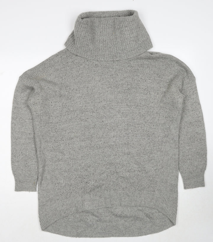 Wallis Womens Grey Roll Neck Acrylic Pullover Jumper Size M