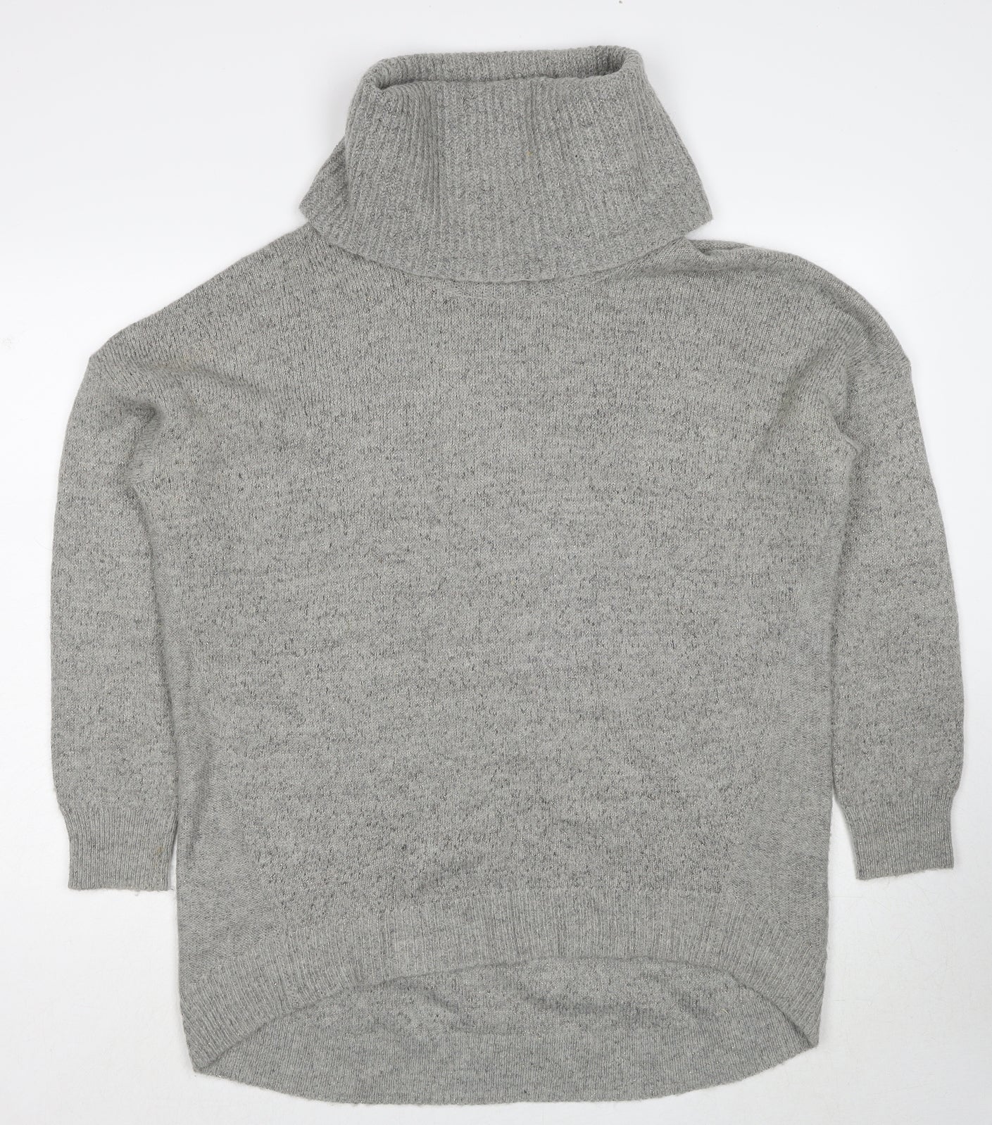 Wallis Womens Grey Roll Neck Acrylic Pullover Jumper Size M