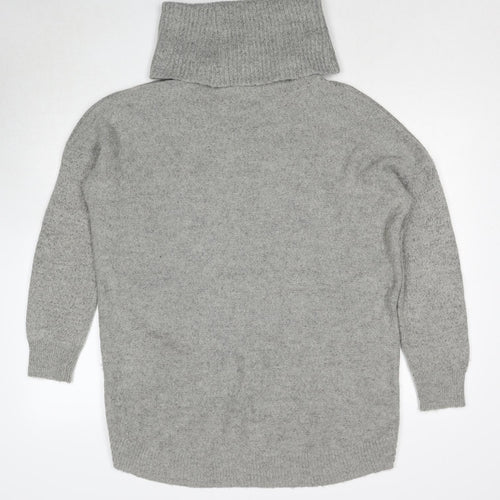 Wallis Womens Grey Roll Neck Acrylic Pullover Jumper Size M