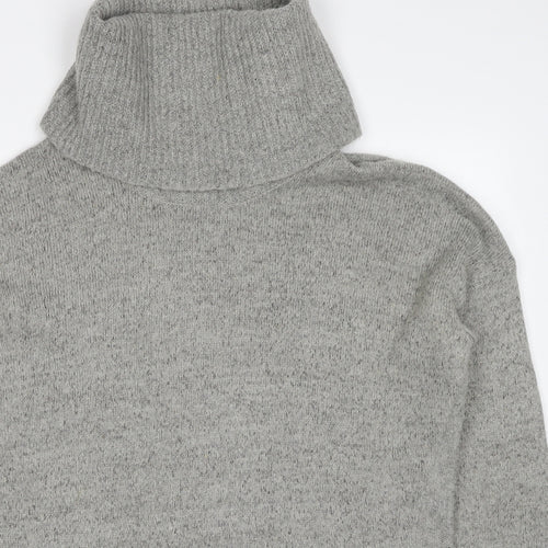 Wallis Womens Grey Roll Neck Acrylic Pullover Jumper Size M