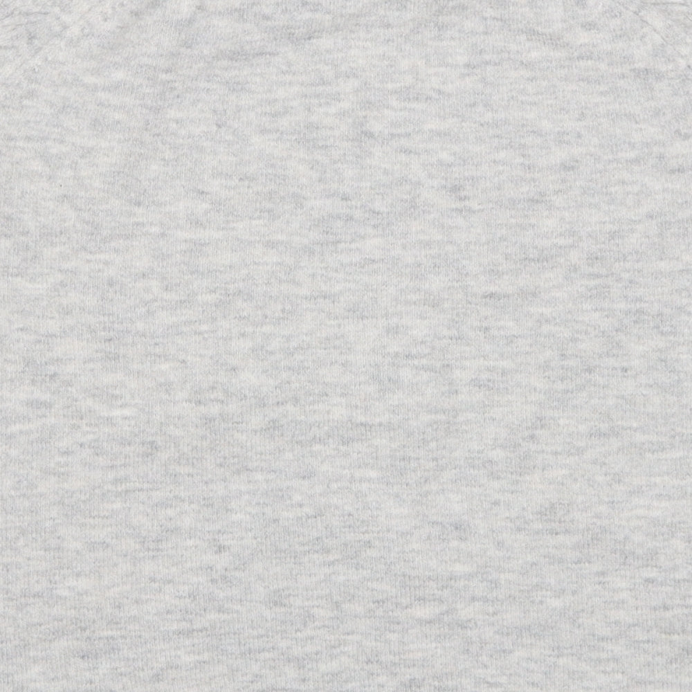Marks and Spencer Womens Grey Round Neck Acrylic Pullover Jumper Size L
