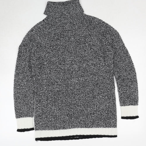 Divided by H&M Womens Grey Roll Neck Acrylic Pullover Jumper Size XS