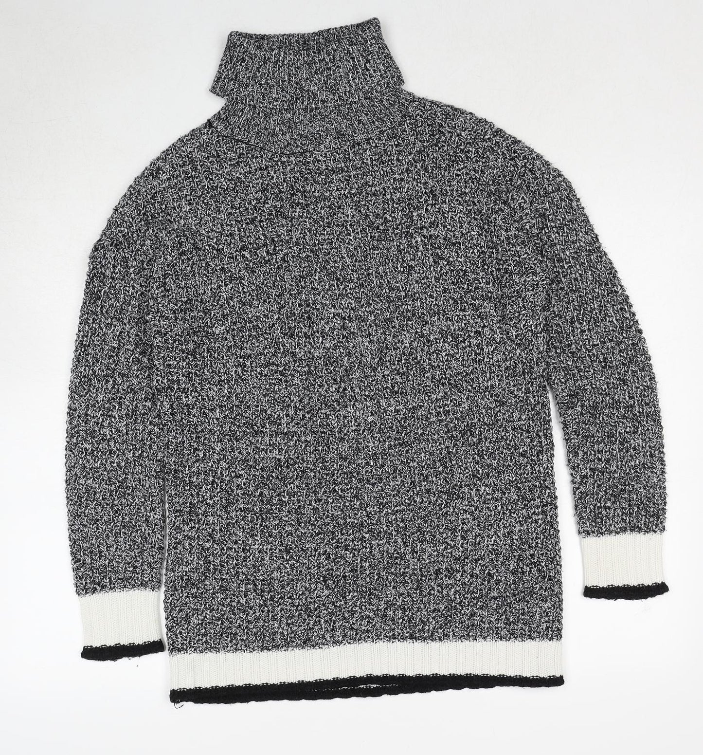 Divided by H&M Womens Grey Roll Neck Acrylic Pullover Jumper Size XS