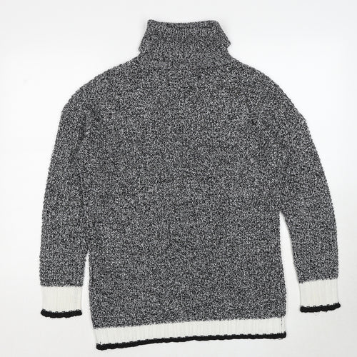 Divided by H&M Womens Grey Roll Neck Acrylic Pullover Jumper Size XS